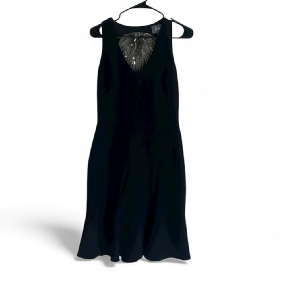 THEIA Sleeveless Beaded Sequin Black Dress Size 6